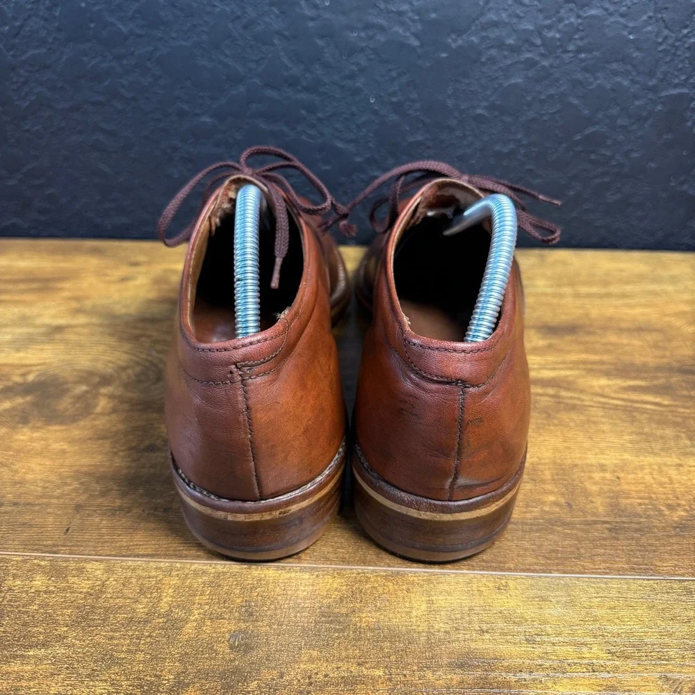 E.T. Wright Z16013M Brown‎ Leather Oxford Shoes Mens 9.5 AA Narrow